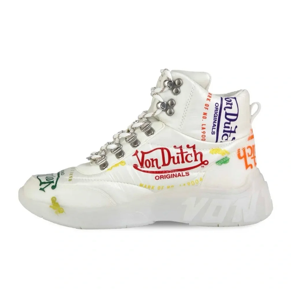 Von Dutch White High-Top Sneakers - Picture 4 of 9